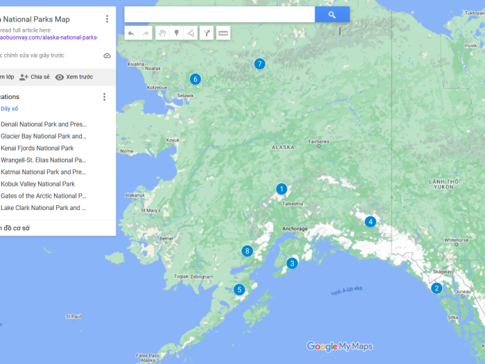 Alaska National Parks Map 2024